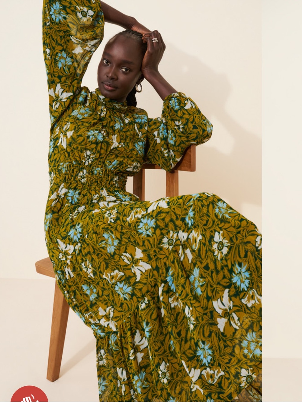 NWOR Anthropologie size 1X The Somerset long sleeve maxi dress